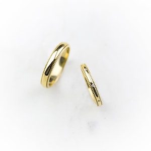 Custom Gold Ring, Engraved Ring, ROUND GOLD RING, Luxury Braided Diamond Ring, Stacking Wedding Band, Unisex Gold Ring Love for Couple