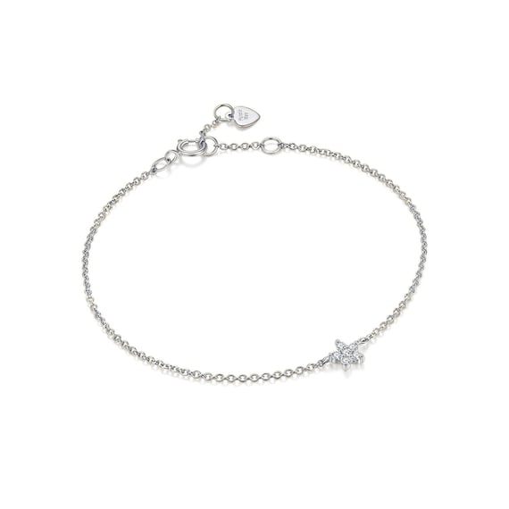 14k 18k Gold Diamond Flower Bracelet Dainty Bracelet Floral Bracelet Gold Bracelet Diamonds Jewelry Custom Gift Purplemay B003B Etsy UK
