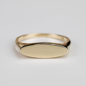 Anel de letra personalizado - Anel de sinete personalizado, anel gravado em ouro maciço 14k, anel de nome personalizado, anel personalizado feito à mão, anel de ouro elegante