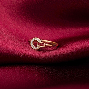 RUBY RIN, DAINTY Ruby Ring, Asscher Cut Ruby Ring, Gemstone Ruby Ring, 18k 14k Solid Gold Ring, Unique  Anniversary Gift for Her Wife
