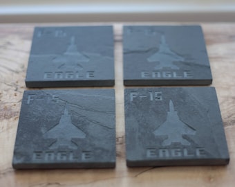 Usaf Coasters USAF Enlisted Aircrew Wings Slate Coasters Set of 4 | Etsy
