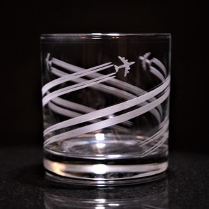 KC-135 Triple Contrails Rocks Glass