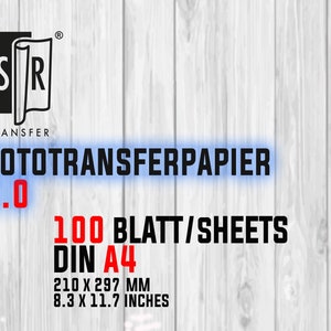 Fototransferpapier A4, 100 Blatt