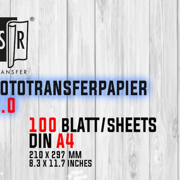 NEU SR-Transferpapier 2.0, DIN A4, 100 Blatt