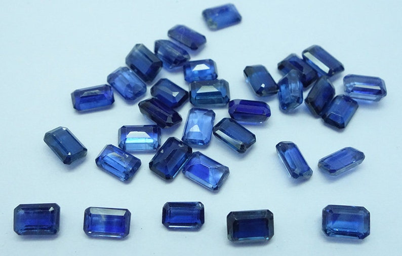 Semi precious stone Kyanite 24.40 Carat 32 Pieces Lot 4*6 MM Octagon Kyanite Good Quality Loose Gemstone