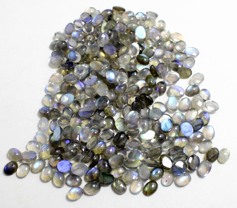 Labradorite 6*8 mm 300 Piece Oval Semi precious stone Loose Gemstone