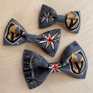 Vegas Golden Knights Pet Bows, Decorative Neckware for Dog and Cat Collars, Ice Hockey, Gift, Animals, Las Vegas, VGK