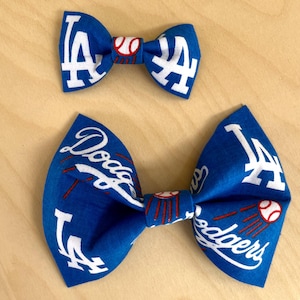 LA Dodgers Theme Pet Bow, Decorative Neckware for Dog and Cat Collars, Baseball, Gift, Animals, Los Angeles