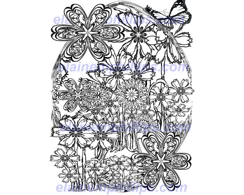 Flower coloring, Grab your crayons or markers and float into my