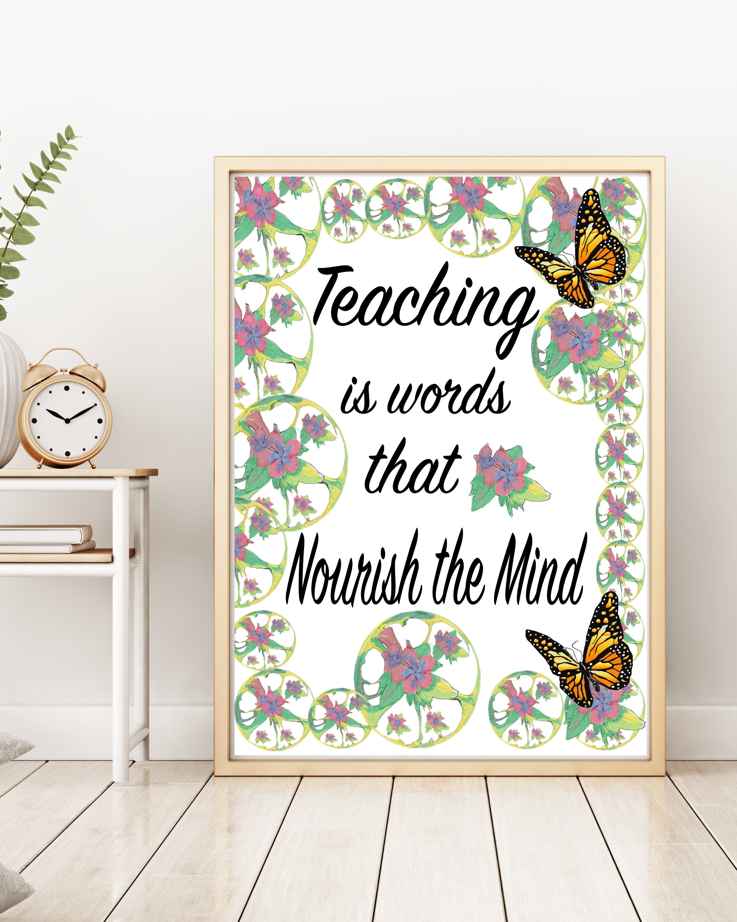 teacher printable quote gift for teachers teaching is words that