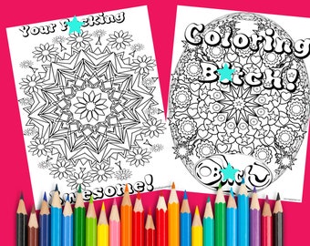 Swear Words coloring , grab a marker or pencil and let those curse words flow, release  the days stress with Curse word  Printable coloring