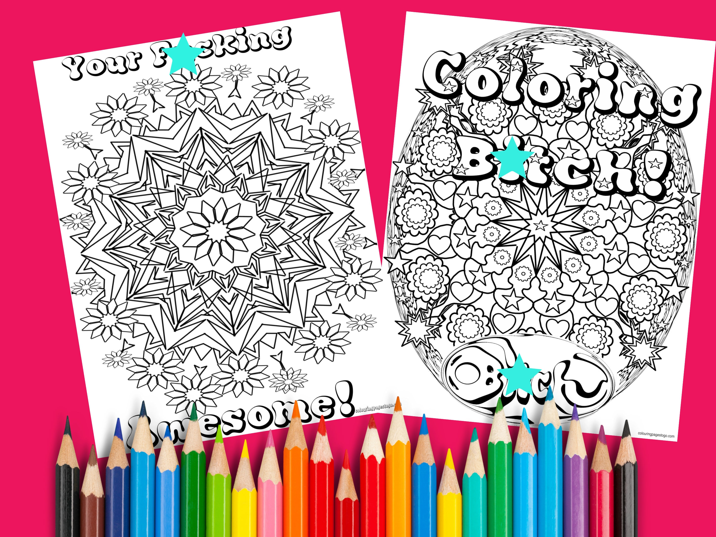 Swear Words coloring , grab a marker or pencil and let those curse words  flow, release the days stress with Curse word Printable coloring