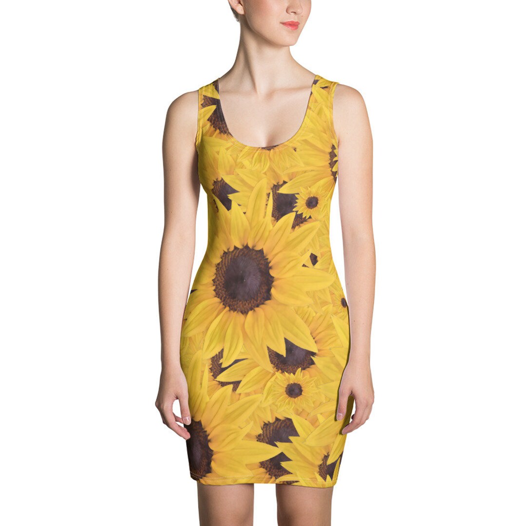 Calvin klein sunflower dress outlet