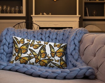 Monarch  Pillow,  Elegant Butterfly Throw Pillow brings in the rustic feel of nature with a light subtle touch and brightens your space