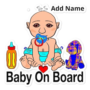 Autocollant de bébé à bord, autocollant de voiture ou de camion, autocollant de vinyle de bébé sur l'embarquement, bébé de carte à bord de décalque, autocollant de pare-chocs de bébé, autocollant de maman