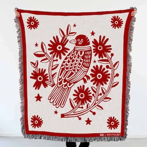 Bird Nest Tapestry By Asis Percales Art Blanket / Gobelin / Throw Blanket / Woven Wall Hanging / Living room / Bedroom / Textile / Wall Art