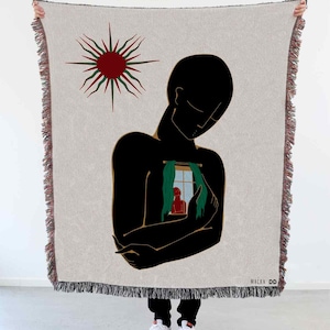 Know Each Other Woven Art Blanket By Lena Macka Tapestry / Gobelin / Throw Blanket / Woven Wall Hanging