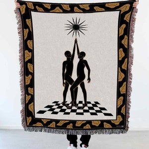Sun Woven Art Blanket: Lena Macka Tapestry Throw (50x60 inch)