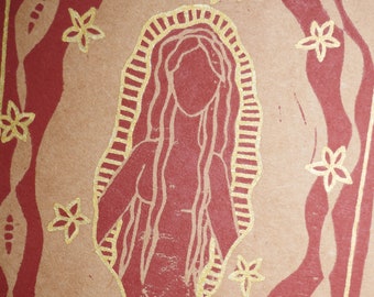 Linograbado "Yoni" Marie-Madeleine