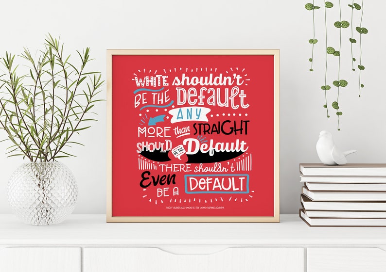 Simon vs the Homosapien Agenda Becky Albertalli Love Simon Printable Quote Digital Download Red image 1