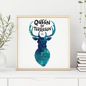 Throne of Glass | Sarah J Maas | Aelin | Queen of Terrassen | Heir of Fire | Rowan | Bookish | Printable Quote | Digital Download