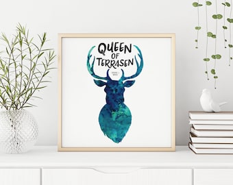 Throne of Glass | Sarah J Maas | Aelin | Queen of Terrassen | Heir of Fire | Rowan | Bookish | Printable Quote | Digital Download