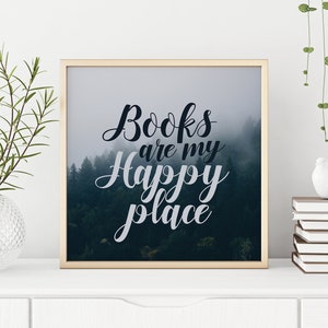 Impresión de libros / Mercancía de libros / Bookstagram / Regalos de ratón de biblioteca / Regalo de bibliotecario / Arte de pared de nerd de libros / Aelin / Lectura del bosque / Terrasen