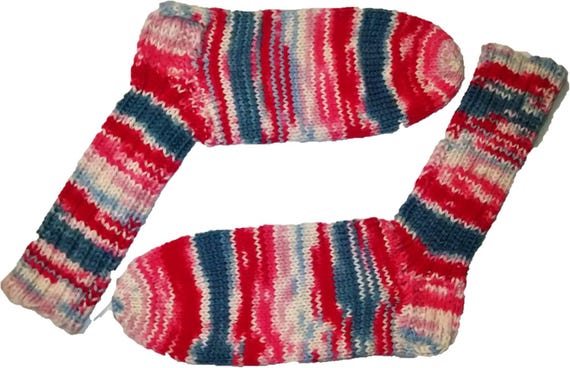Hand-knitted wool socks/size 38-39 / women's/men's/Regia "Reflection Color" / 8-ply/extra thick!!!
