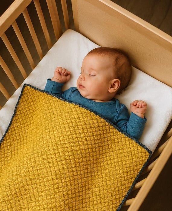Hand-knitted baby blanket / cuddly blanket / crawling blanket / Cool Wool Big / Merino wool