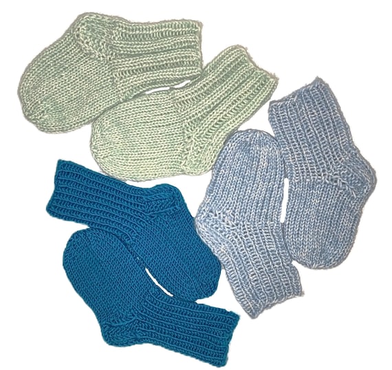 Baby socks hand-knitted / Merino sock yarn BABY / Foot length 10 cm / Color is selectable