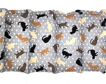 Almofada térmica/compressa fria/travesseiro de pescoço/almofada/travesseiro pequeno para gatos, feita à mão com sementes de colza