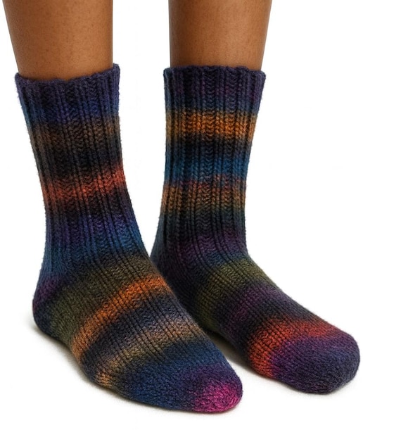 Hand-knitted socks – Schoppel Edition 3-4 ply – size selectable | unique color gradient | 100% Merino wool