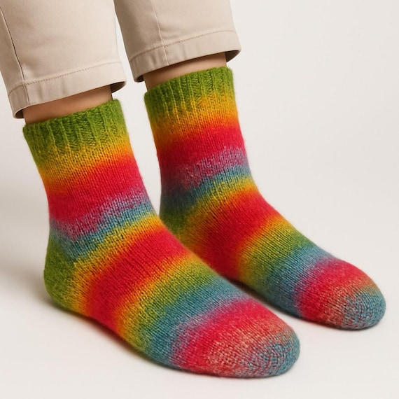 Hand-knitted socks – Schoppel Edition 3 – "English Garden" – Size selectable – 100% Merino wool