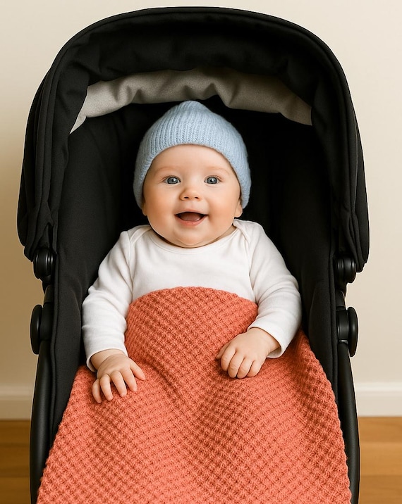 Hand-knitted baby blanket / cuddly blanket / crawling blanket / Cool Wool Big / Merino wool