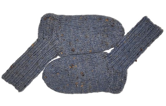 Hand-knitted wool socks / size 30-31 / 6 ply / Lana Grossa Tweet