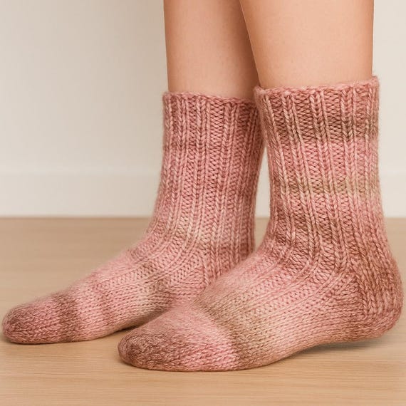Hand-knitted handmade wool socks / Schoppel "Vernissage" / Size 38-39 / 6 ply