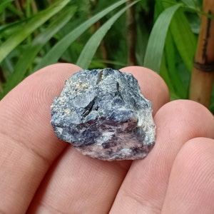 58.3 crt. Sapphire. Natural Rough Crystal. Unheat & Untreated (Geniune). Dark Blue Color. 25.05x21.9x14.8 mm. Approximately.