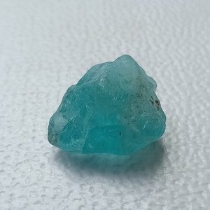 6.6 crt. Apatite. Blue Green. Natural Rough Crystal 13.3x10.68x7.48 mm.