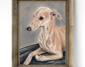 Whippet Art Print: 'Sophie' - Sighthound Wall Decor