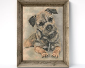 Border terrier print - Border terrier art - Border terrier wall art - Border terrier gifts - Border terrier picture