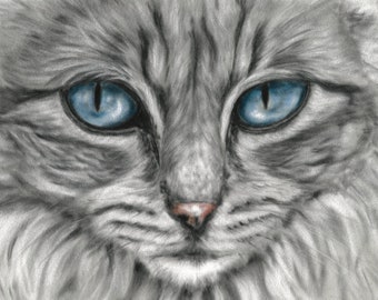 Cat Print - Cat Lovers Gift - Cat Painting - Cat Picture - Cat Art Print - Cat Wall Art