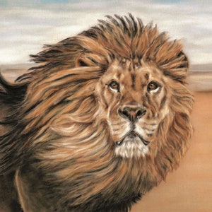 Lion Print: Original Animal Wall Art, Various Sizes