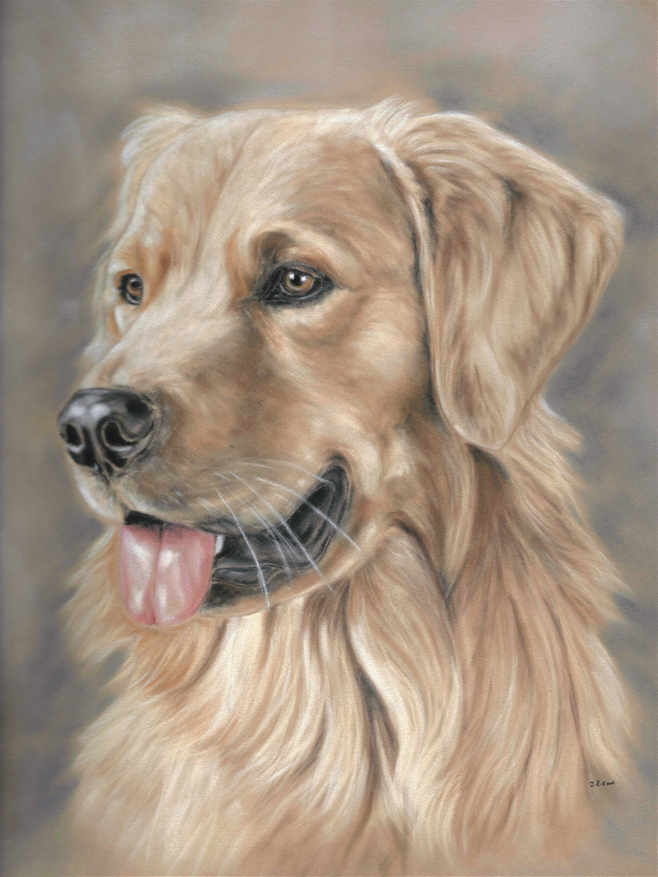 Framed art Golden Retriever print Golden Retriever gifts Etsy