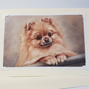 Carte de Poméranie - Cadeaux de Poméranie - Carte faite à la main - Maman de Poméranie - Carte de chien mignon