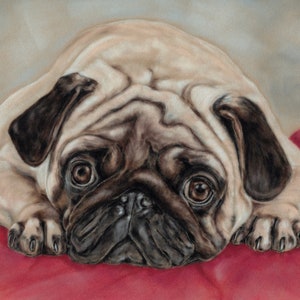 Pug print - Original artwork - Pug art - Pug picture - Pug wall art - Pug painting - Pug gifts - Pug decor