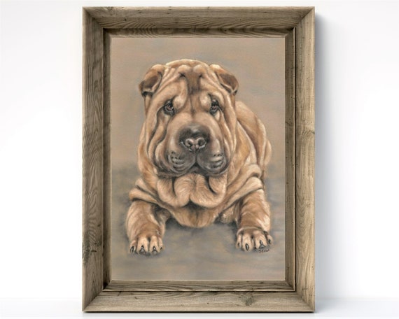 Shar Pei Dog Art: Original Artwork Print, Various Sizes - Etsy display picture 1