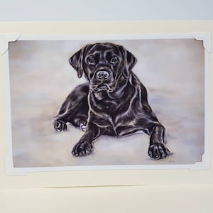 Handmade card - Black Labrador - Labrador card - Labrador print - Labrador gifts - Blank card or Personalised