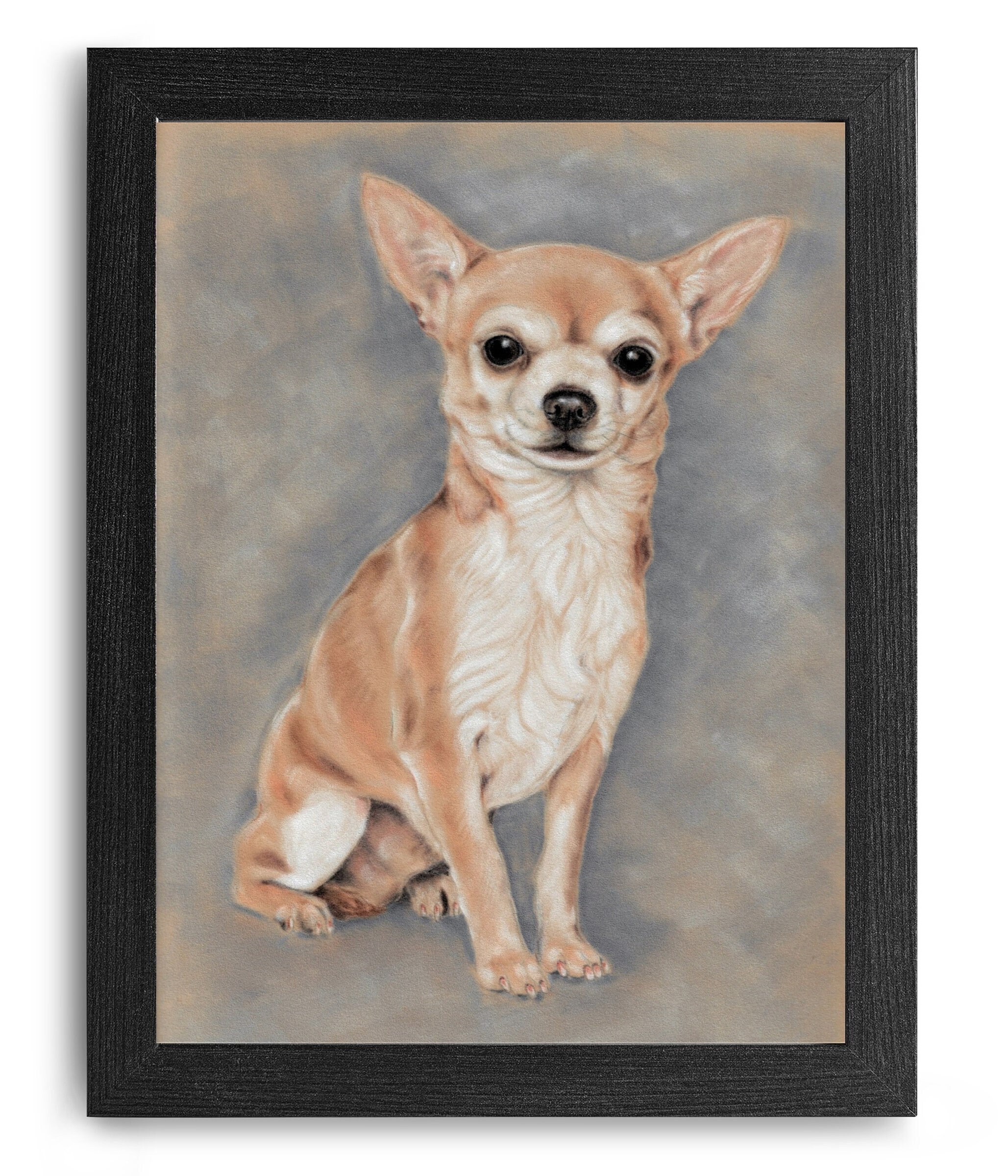 Chihuahua Art Print: Original Pastel Dog Portrait - Etsy