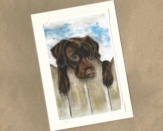 Labrador art card Personalised Labrador 