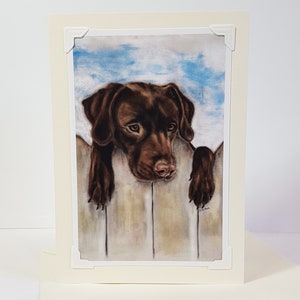 Carte d’art Labrador - Personnalisé - Cadeaux Labrador - Cadeau amoureux des chiens - Imprimé Labrador - Art canin